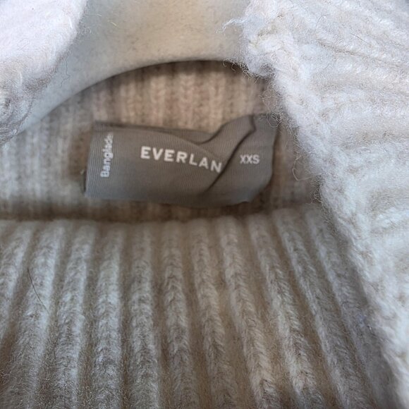 Everlane Cream Ribbed Sweater - Picture 2 of 9